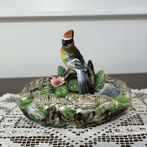 MCM Waxwing bird ceramic ashtray - Picture 1 of 10